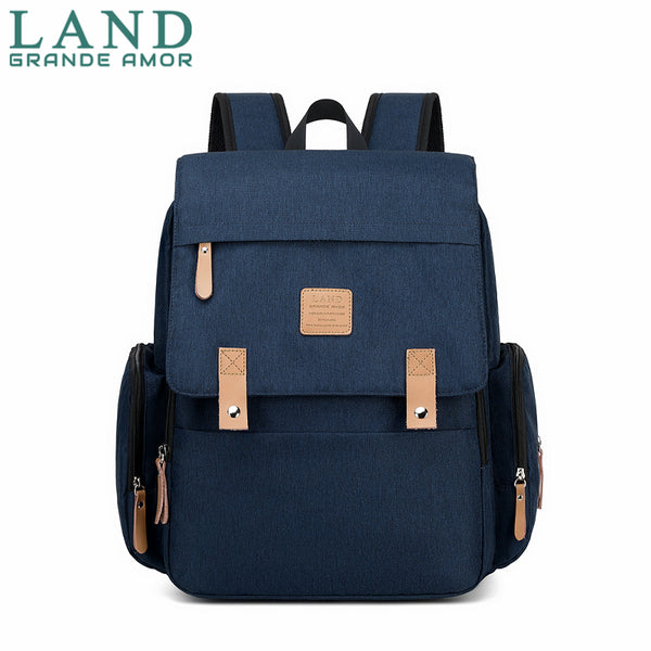 Modelo LAND LUXURY 2.0 Bolsa Mochila Maternity saco de fraldas + Trocador (Azul)