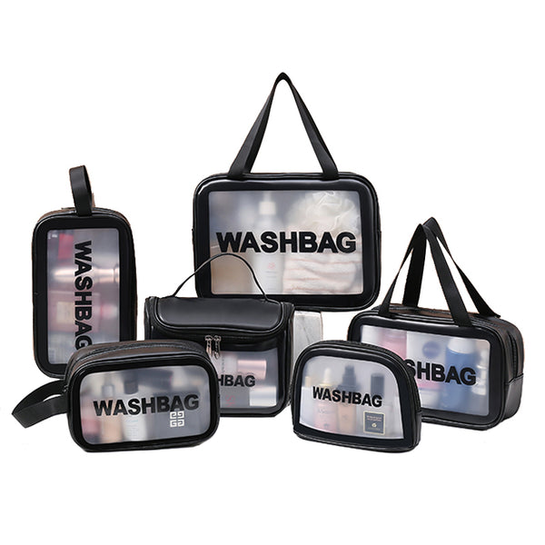 Bolsa de cosméticos 6pcs/Kit (Preto)
