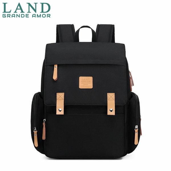 Modelo LAND LUXURY 2.0 Bolsa Mochila Maternity saco de fraldas + Trocador (Preto)