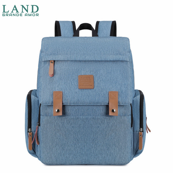 Modelo LAND LUXURY 2.0 Bolsa Mochila Maternity saco de fraldas + Trocador (Céu azul)