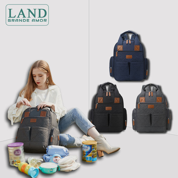 LAND Mommy Diaper Bags Large Capacity Backpack Mummy Travel Nappy bags Multi-function Maternity Bags