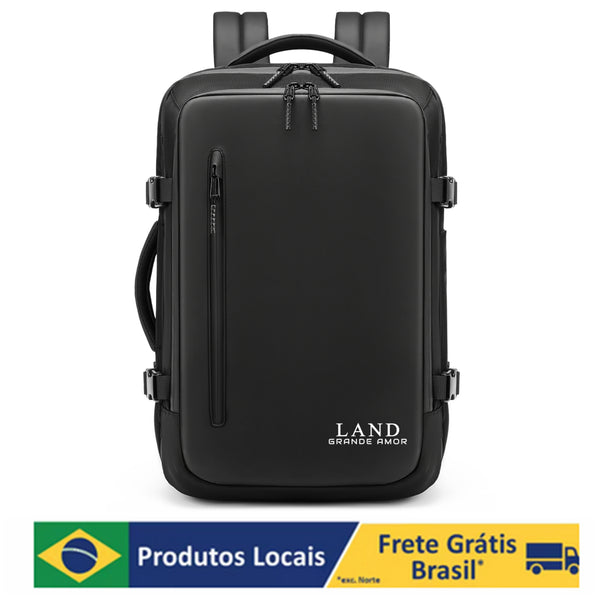 LAND GRANDE AMOR Mochila Executiva 45L Expansível Mochila multifuncional para homens com airbags de grande capacidade para armazenamento, mochila de negócios, saco de viagem impermeável
