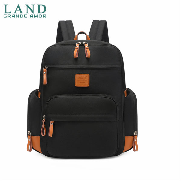 Modelo LAND GLOW Bolsa Mochila Maternity saco de fraldas + Trocador (Preto)