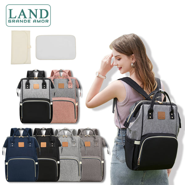 LAND Mommy Diaper Bags Mother Large Capacity Travel Nappy Backpacks