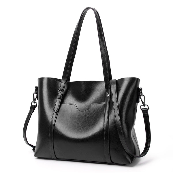 mulheres PU bolsas de mão (Preto)