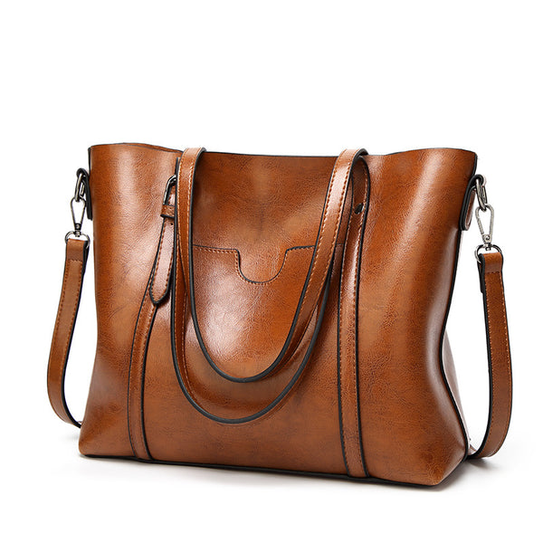 mulheres PU bolsas de mão  (Marrom)