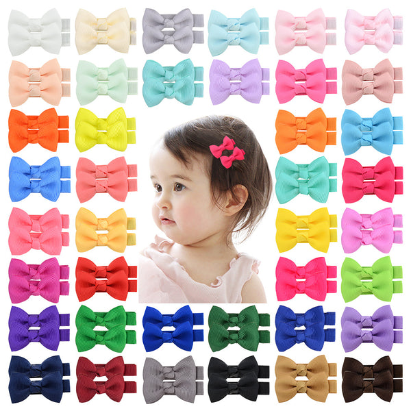 45 Colors Baby Girls Bow Hairpins Hair Clips 100pcs/lot YL795